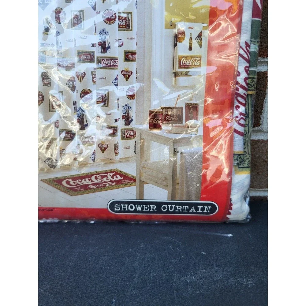 Vintage Coca-Cola Shower Curtain Made In USA 1990s Rare